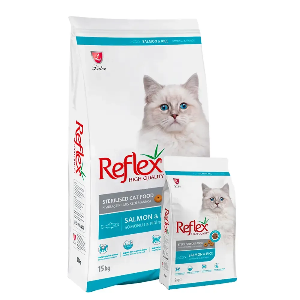 غذای خشک گربه عقیم شده بالغ با طعم ماهی سالمون و برنج رفلکس