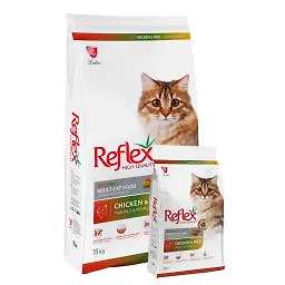 غذای خشک گربه بالغ مولتی کالر با طعم مرغ و برنج رفلکس