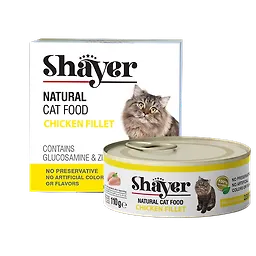 خرید و قیمت کنسرو گربه مدل نچرال با طعم  فیله مرغ و هویج شایر