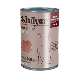 خرید و قیمت کنسرو گربه مدل پته ای با طعم گوشت قرمز شایر ۴۰۰ گرمی