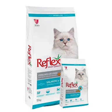 غذای خشک گربه عقیم شده بالغ با طعم ماهی سالمون و برنج رفلکس