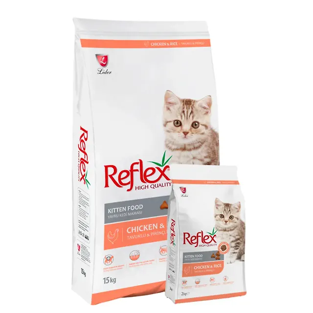 غذای خشک بچه گربه با طعم مرغ و برنج رفلکس