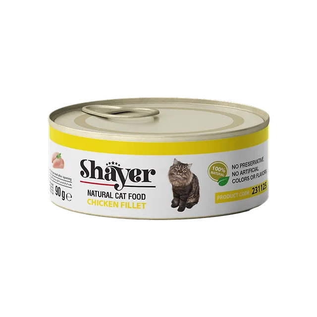 خرید و قیمت کنسرو گربه مدل نچرال با طعم مرغ شایر